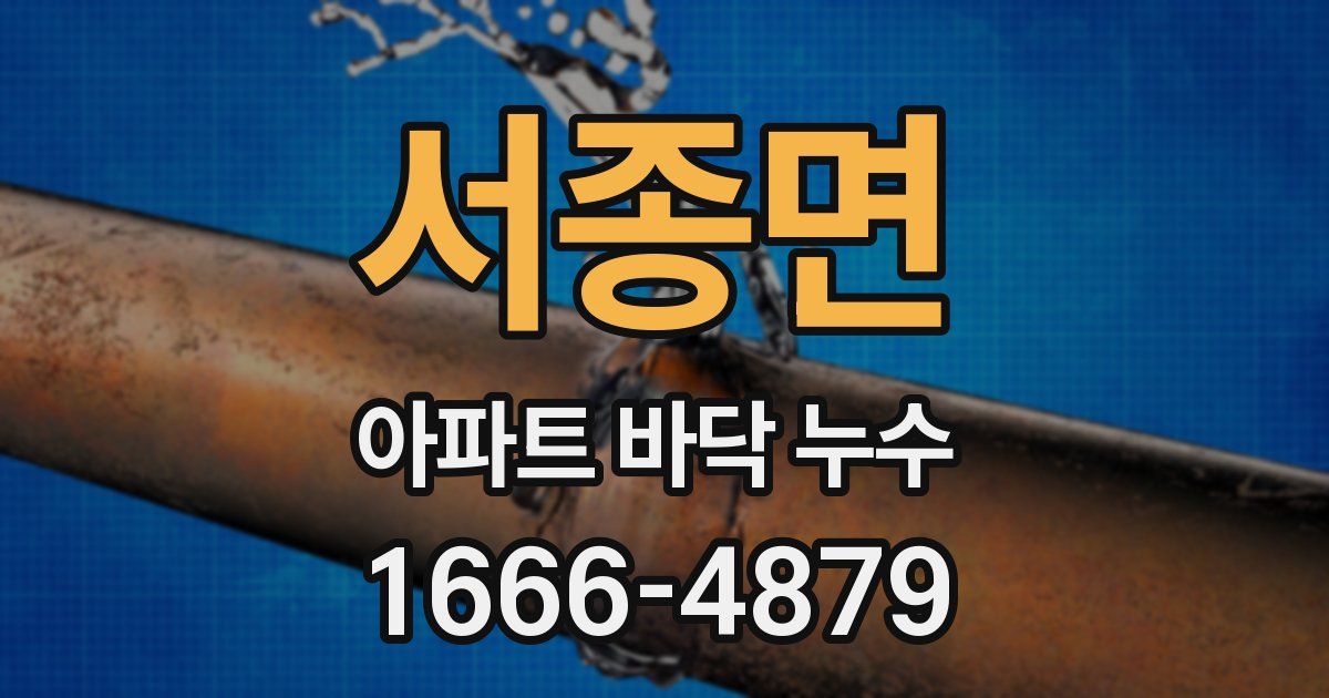 서종면 아파트 바닥 누수