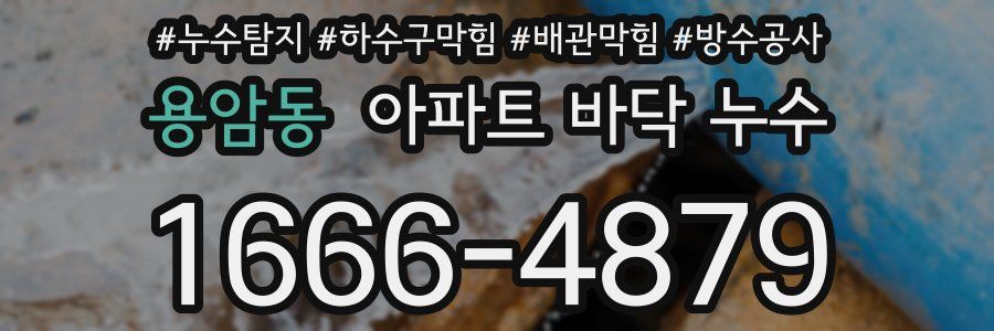 용암동 아파트 바닥 누수