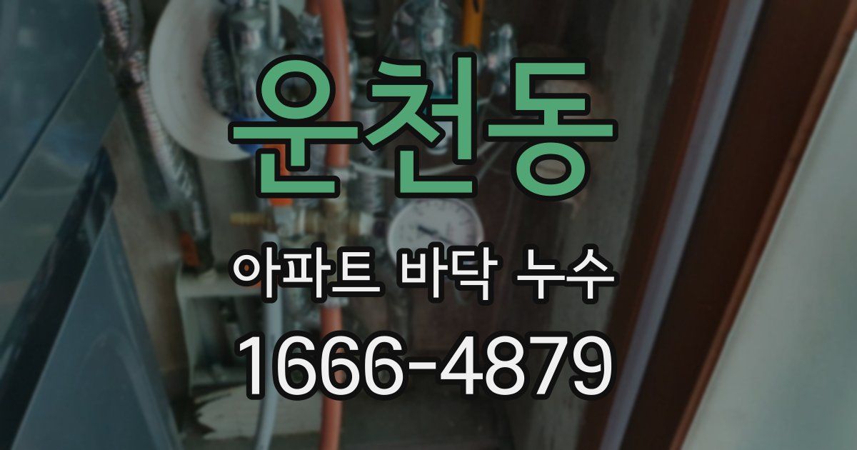 운천동 아파트 바닥 누수