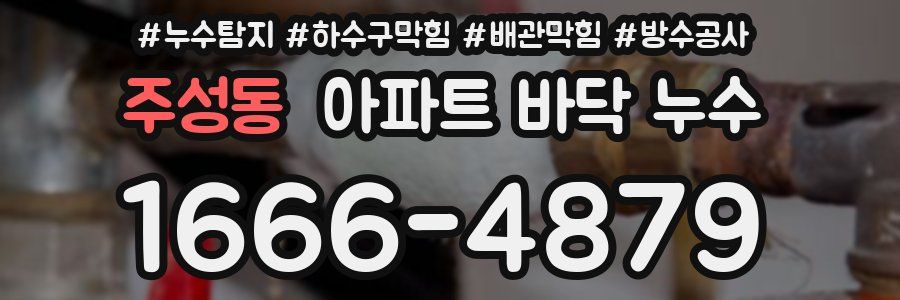 주성동 아파트 바닥 누수