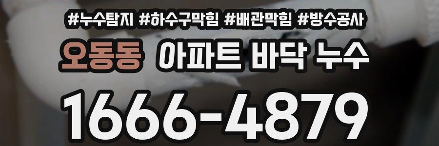 오동동 아파트 바닥 누수