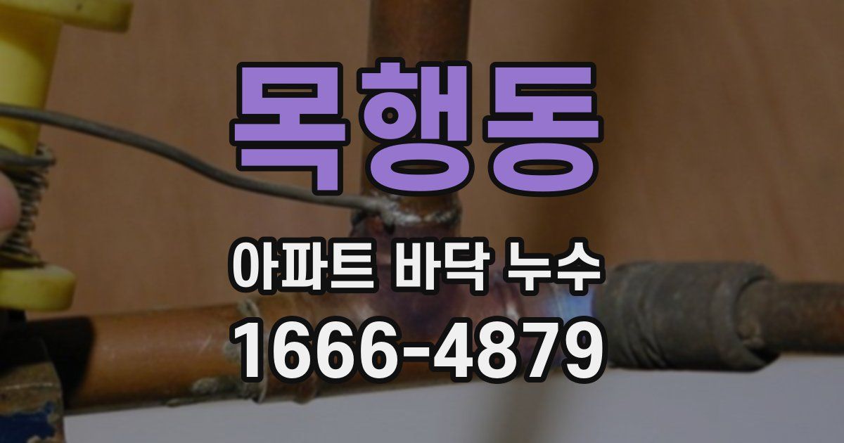 목행동 아파트 바닥 누수
