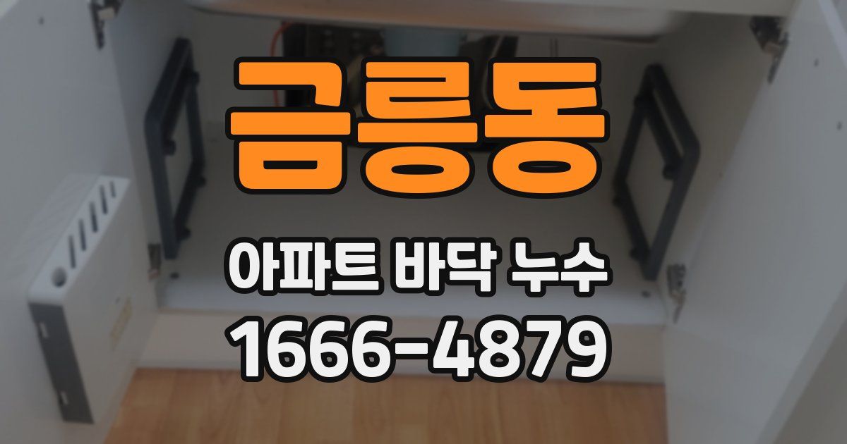 금릉동 아파트 바닥 누수