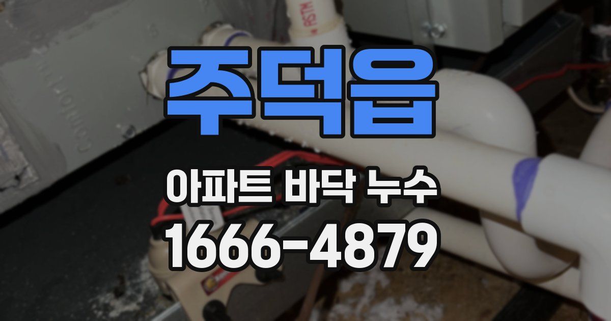 주덕읍 아파트 바닥 누수