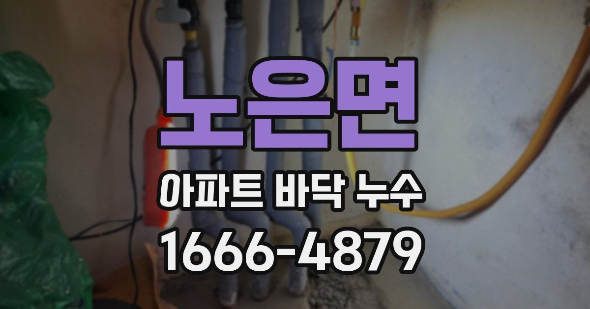 노은면 아파트 바닥 누수