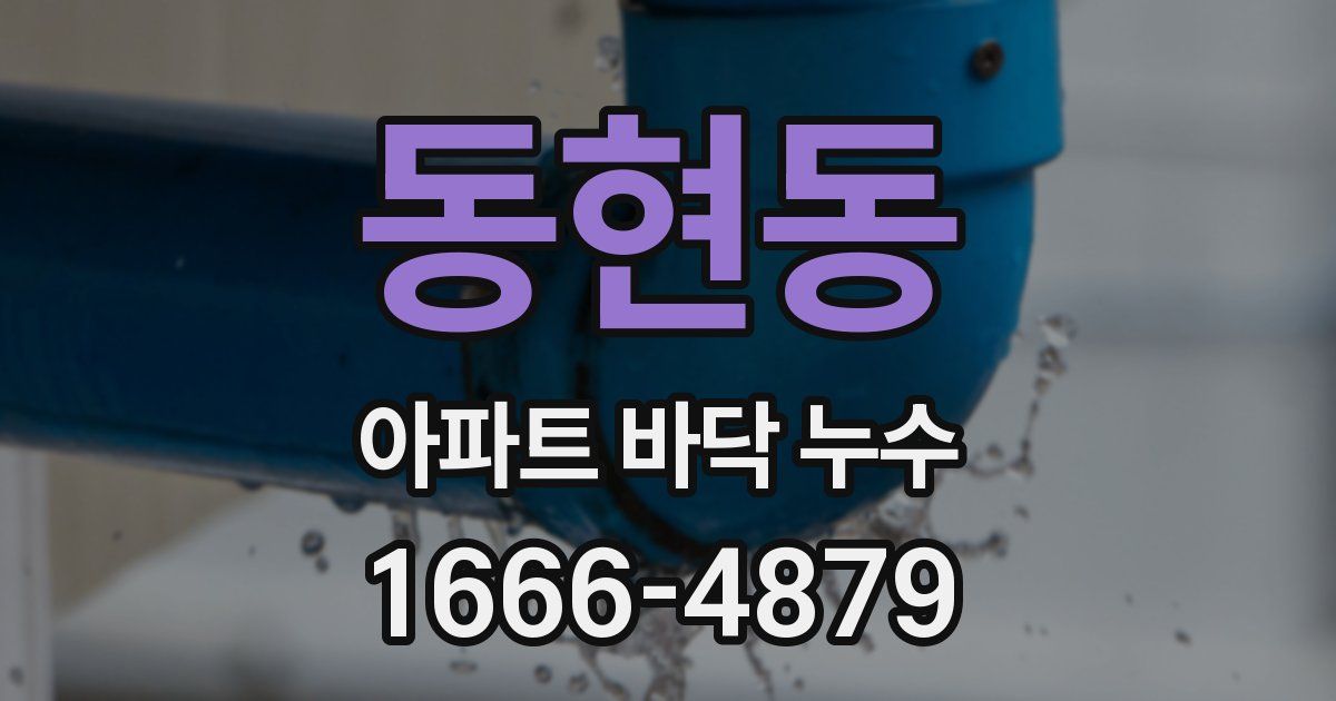 동현동 아파트 바닥 누수