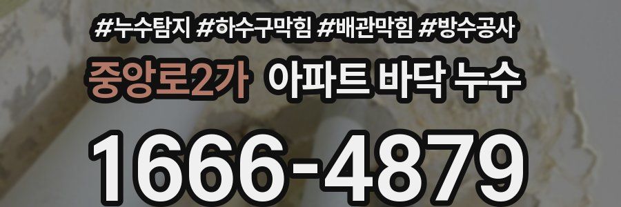 중앙로2가 아파트 바닥 누수