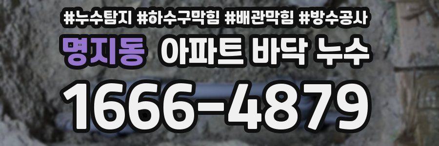 명지동 아파트 바닥 누수
