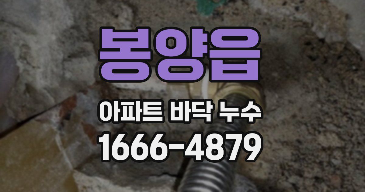 봉양읍 아파트 바닥 누수