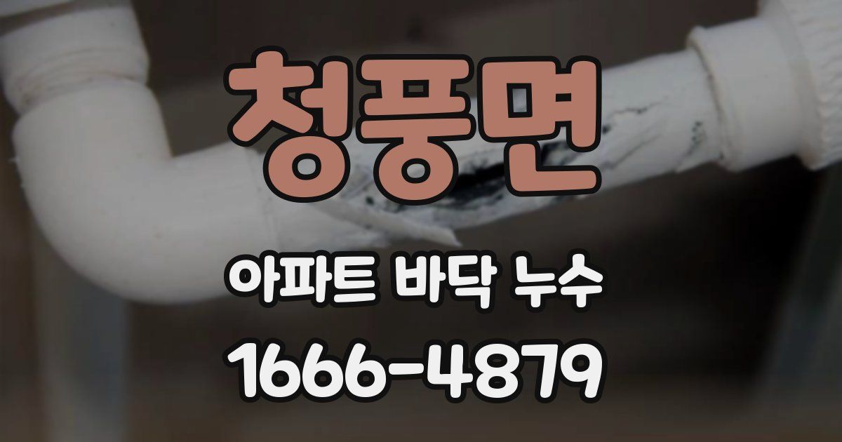 청풍면 아파트 바닥 누수
