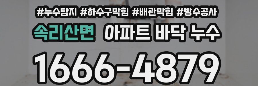 속리산면 아파트 바닥 누수