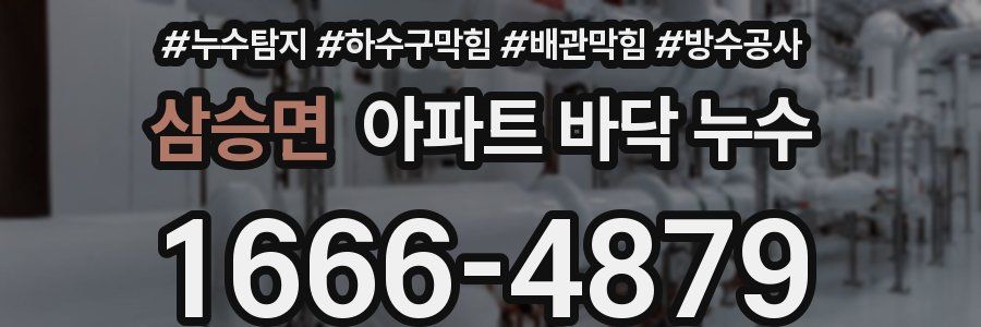 삼승면 아파트 바닥 누수
