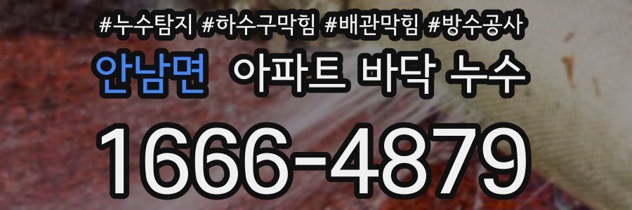 안남면 아파트 바닥 누수