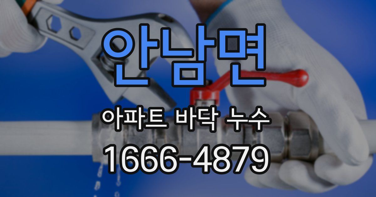 안남면 아파트 바닥 누수