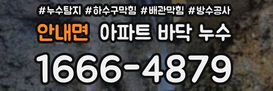 안내면 아파트 바닥 누수