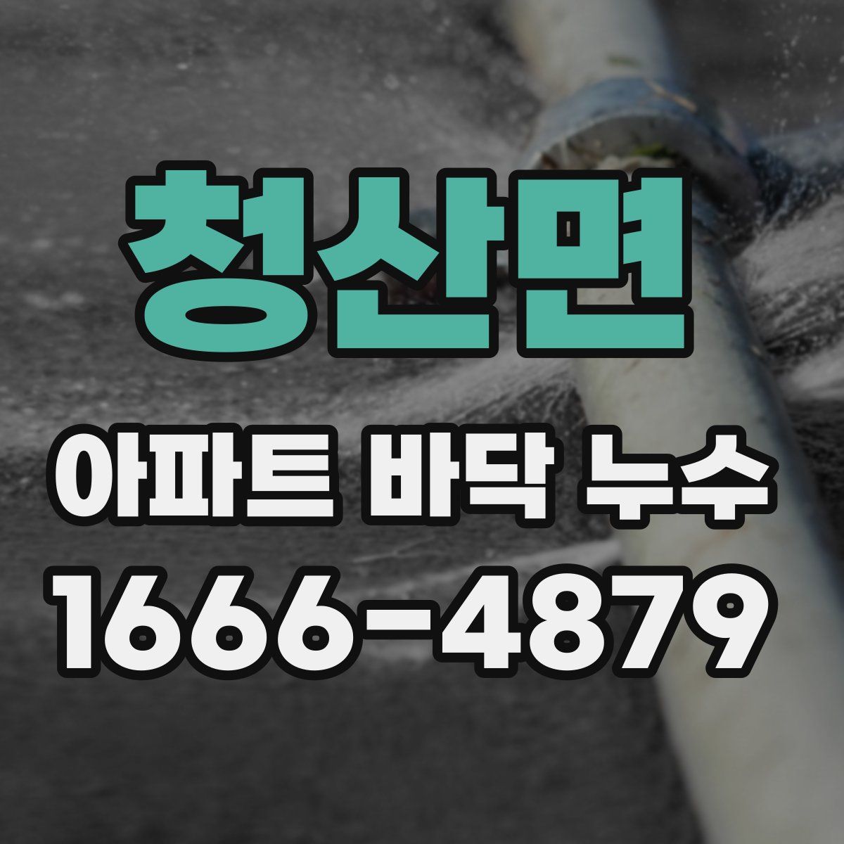 청산면 아파트 바닥 누수