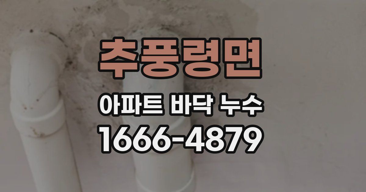 추풍령면 아파트 바닥 누수