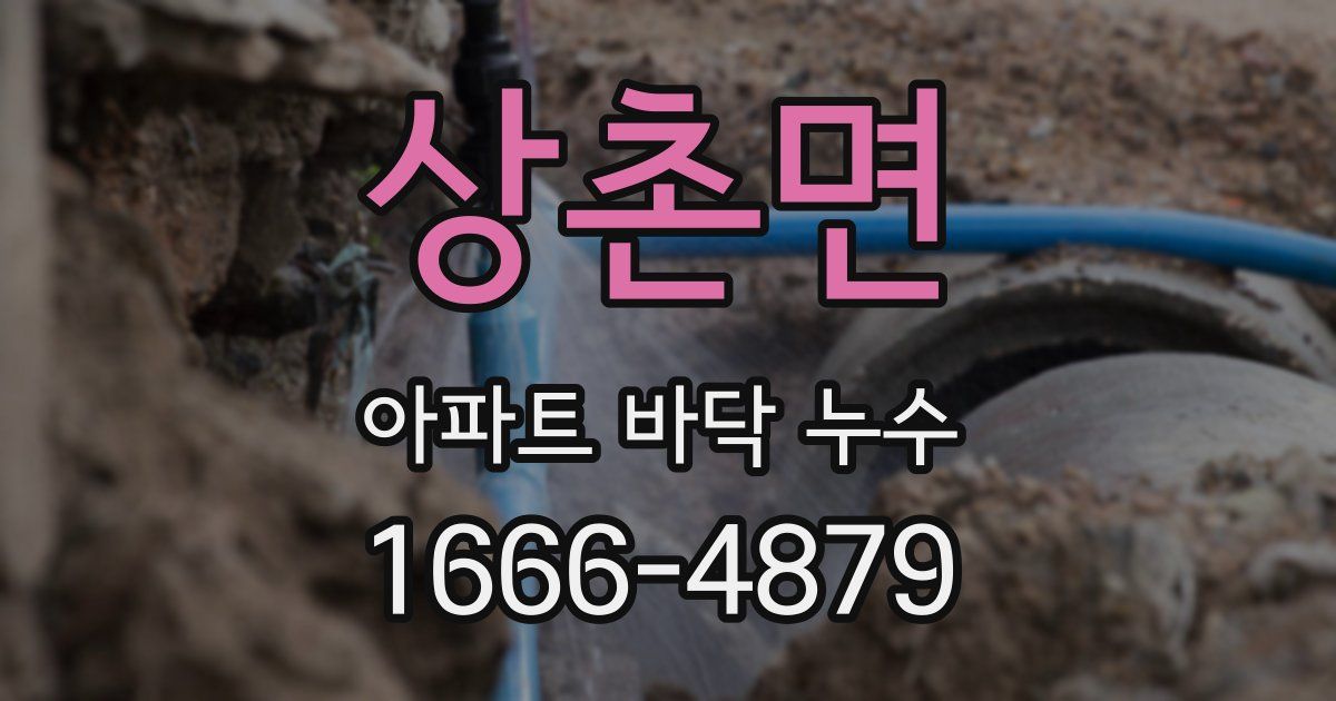 상촌면 아파트 바닥 누수
