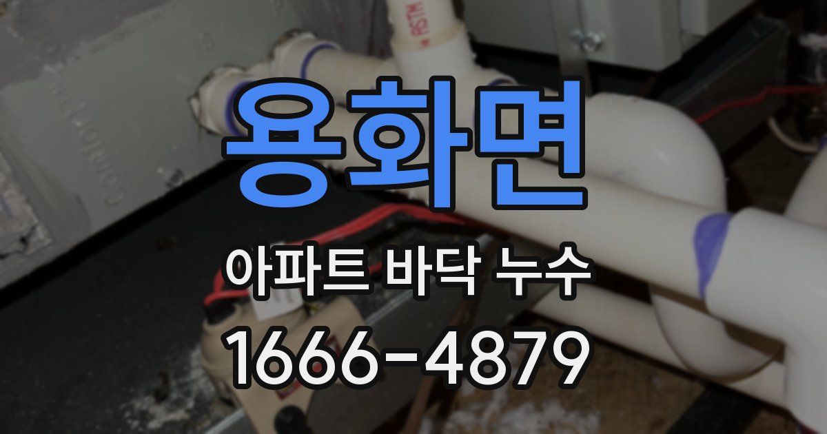 용화면 아파트 바닥 누수
