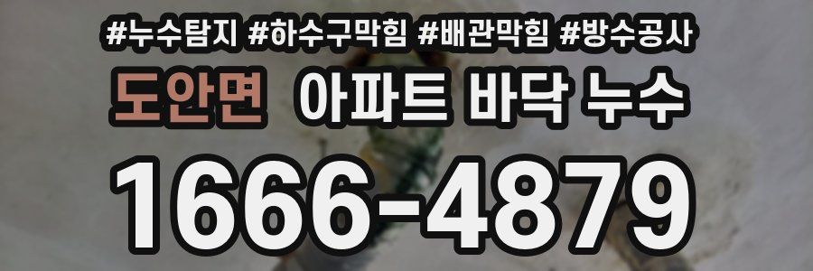 도안면 아파트 바닥 누수