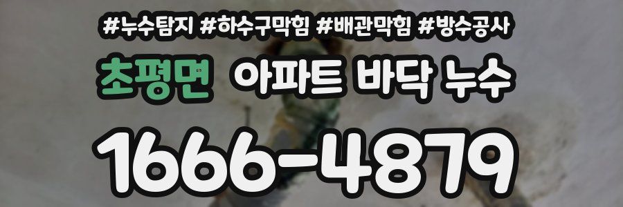 초평면 아파트 바닥 누수