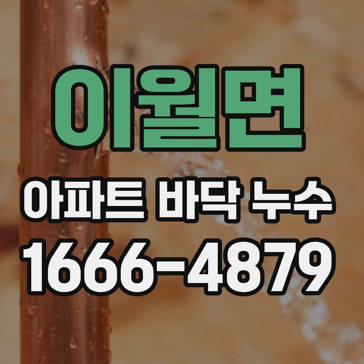 이월면 아파트 바닥 누수