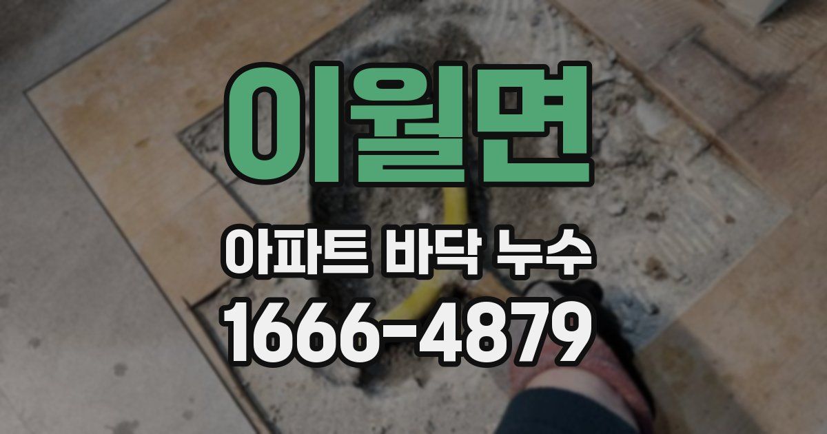 이월면 아파트 바닥 누수