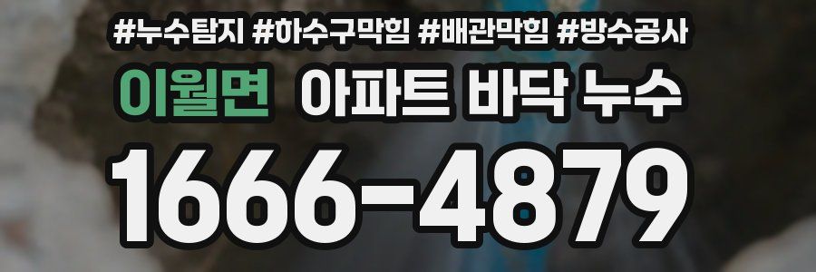 이월면 아파트 바닥 누수
