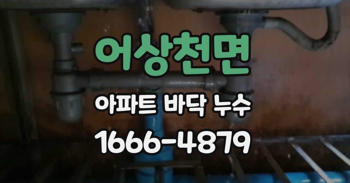 어상천면 아파트 바닥 누수