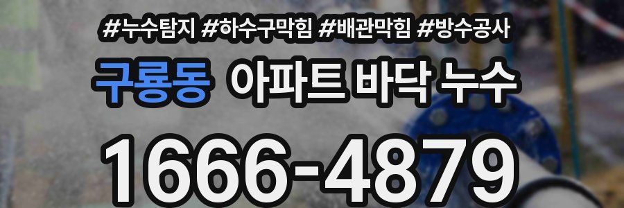 구룡동 아파트 바닥 누수