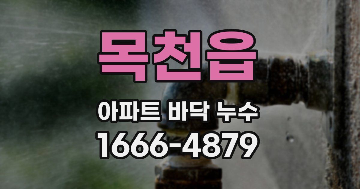 목천읍 아파트 바닥 누수