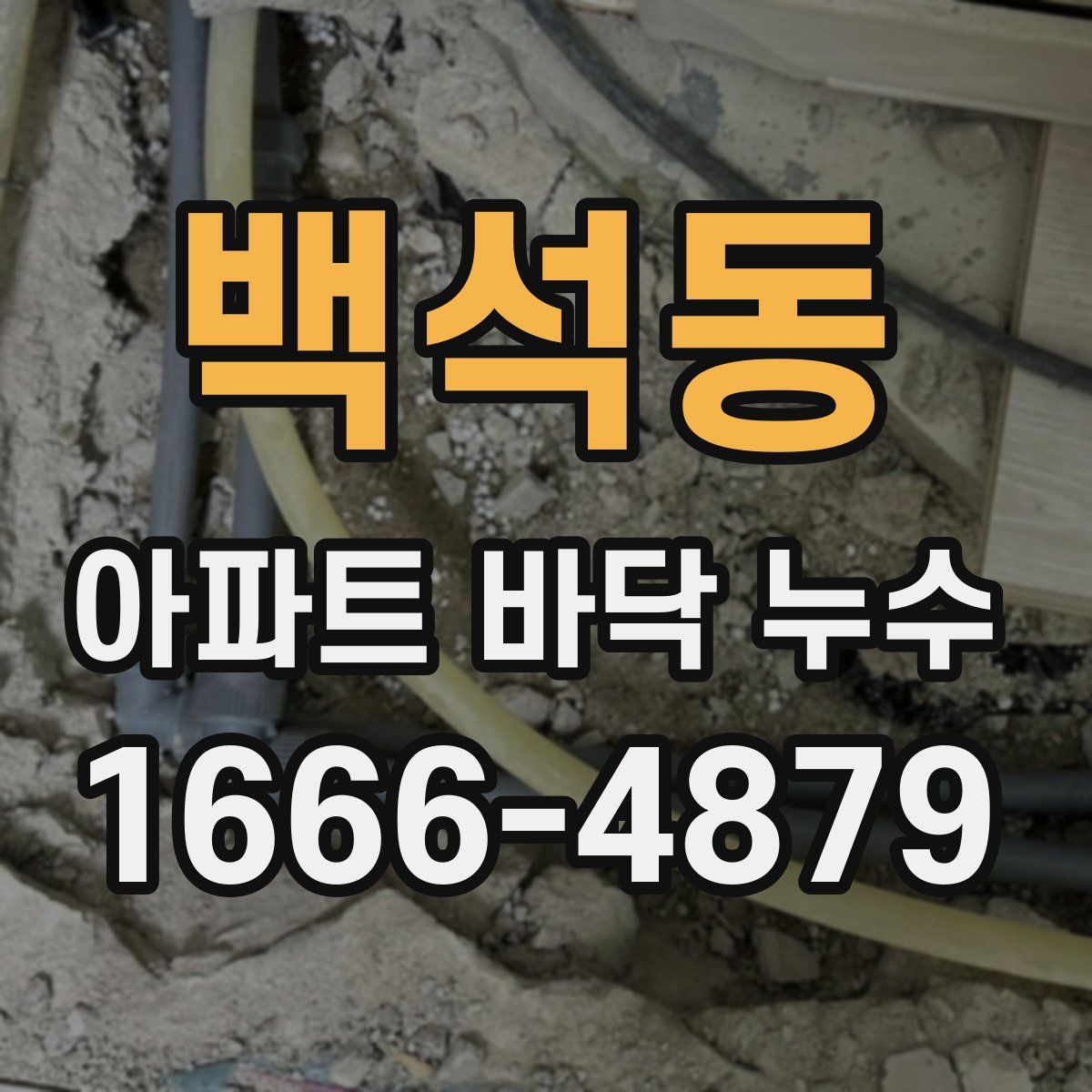 백석동 아파트 바닥 누수