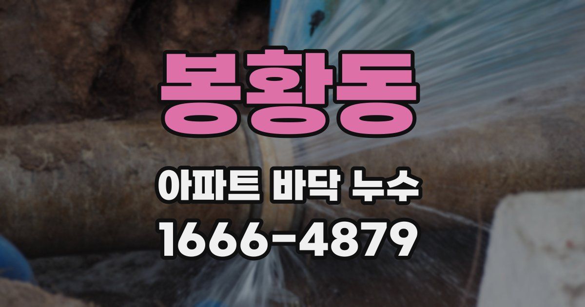 봉황동 아파트 바닥 누수