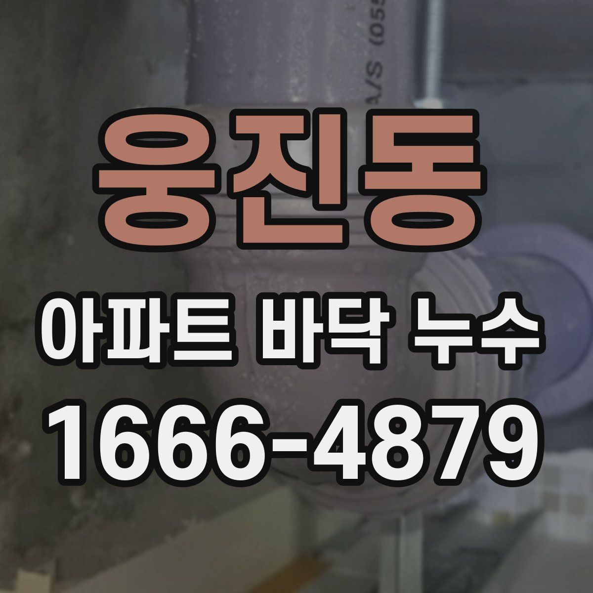 웅진동 아파트 바닥 누수
