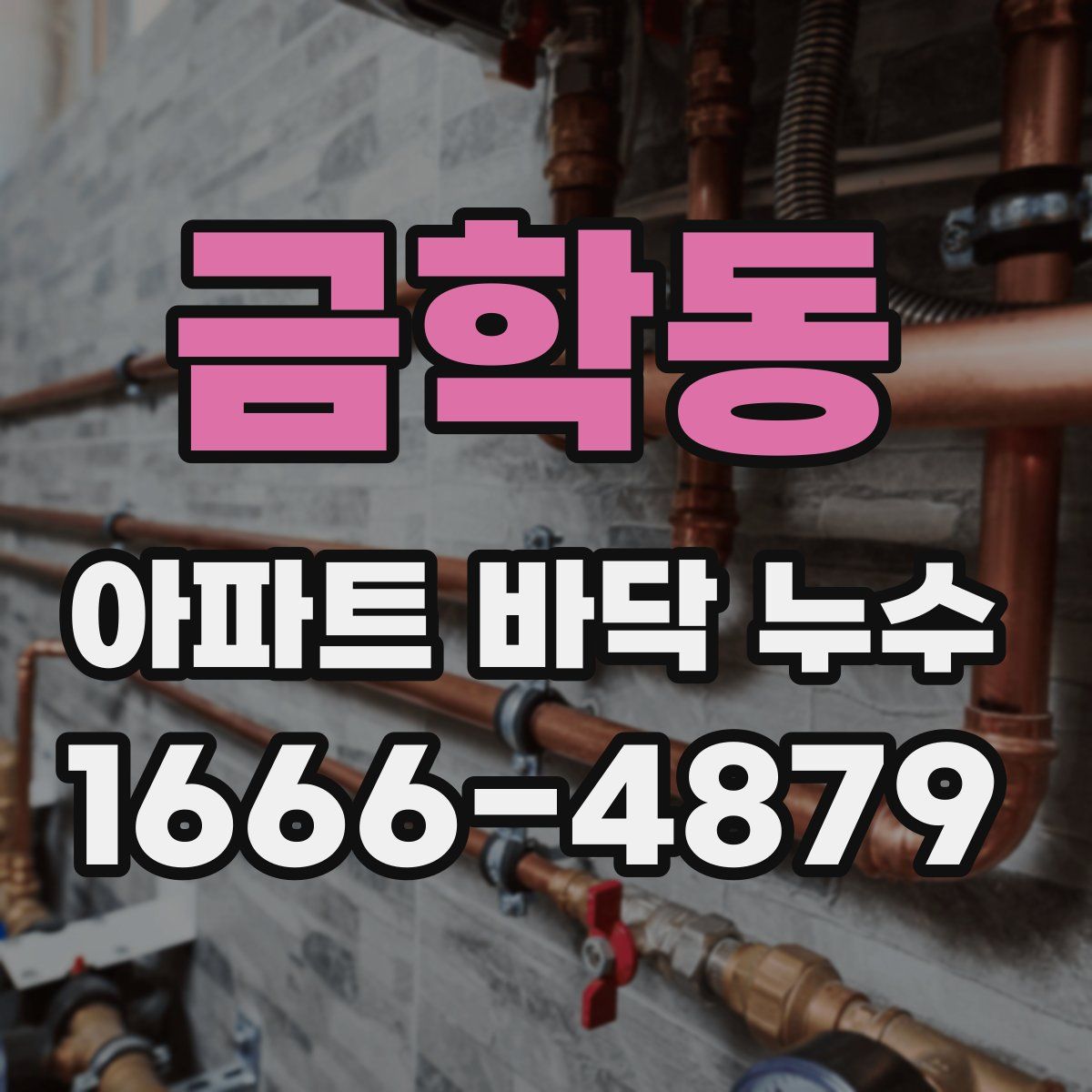 금학동 아파트 바닥 누수
