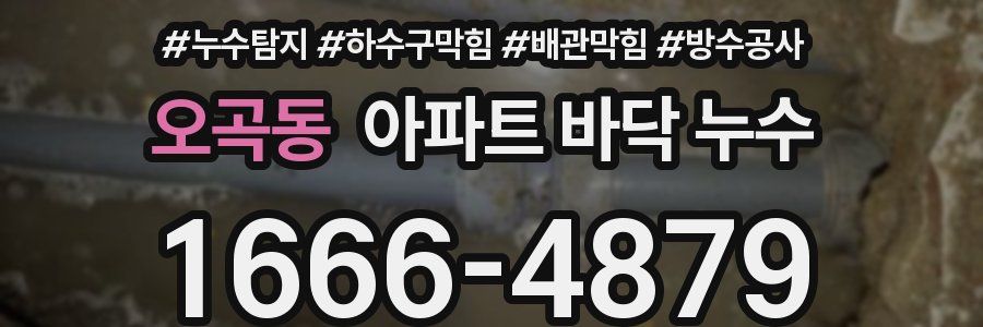 오곡동 아파트 바닥 누수