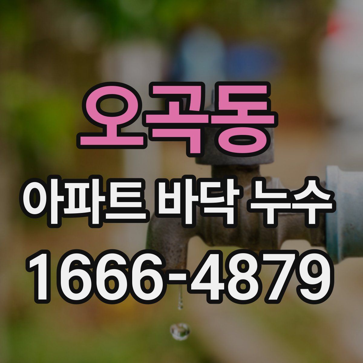 오곡동 아파트 바닥 누수