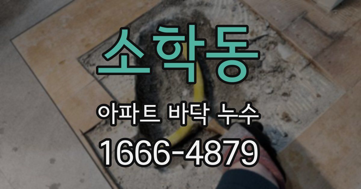 소학동 아파트 바닥 누수