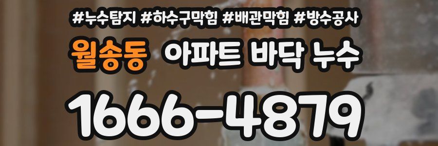 월송동 아파트 바닥 누수