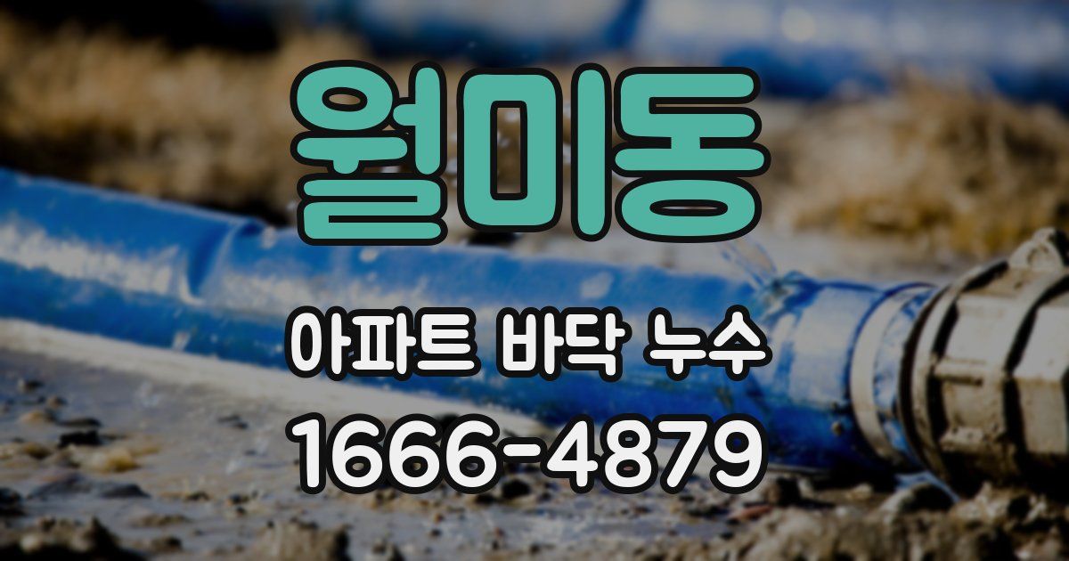 월미동 아파트 바닥 누수