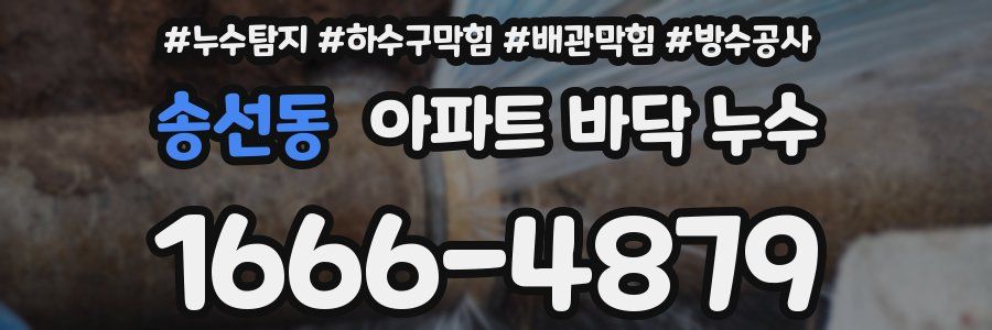 송선동 아파트 바닥 누수