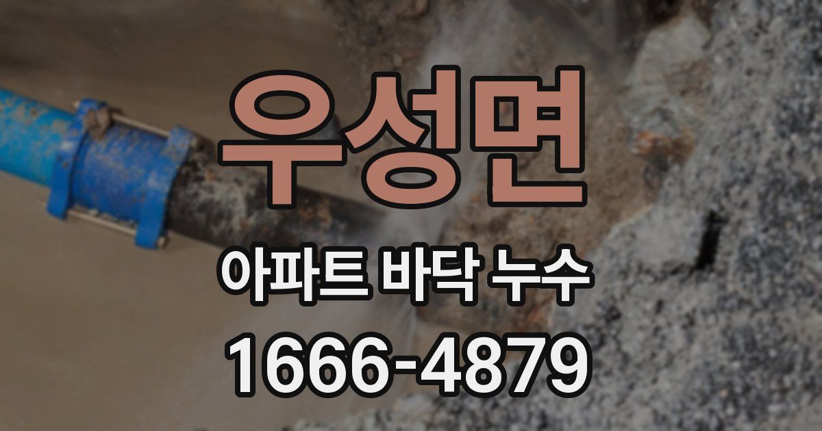 우성면 아파트 바닥 누수