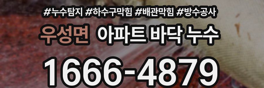 우성면 아파트 바닥 누수