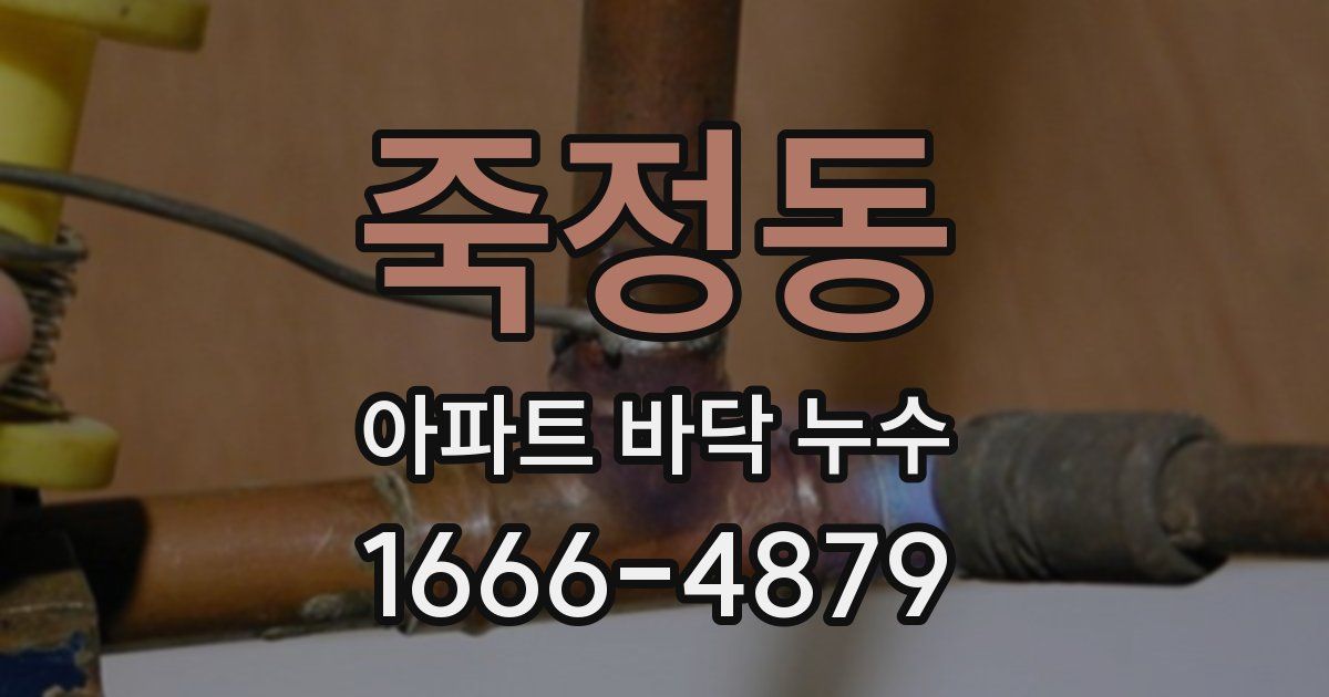 죽정동 아파트 바닥 누수