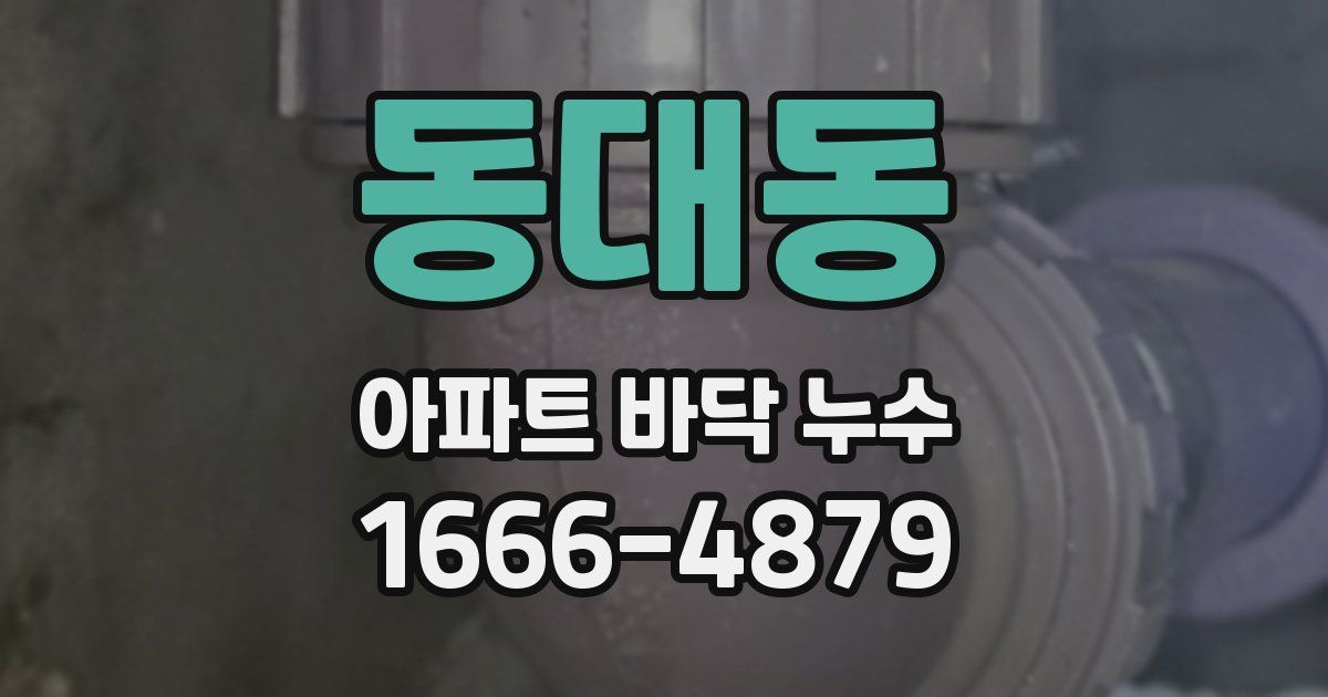 동대동 아파트 바닥 누수