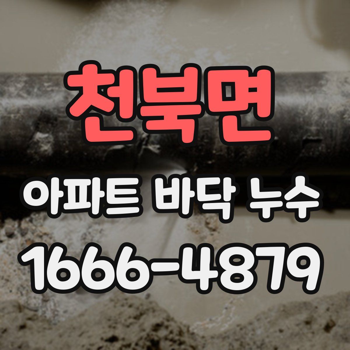 천북면 아파트 바닥 누수