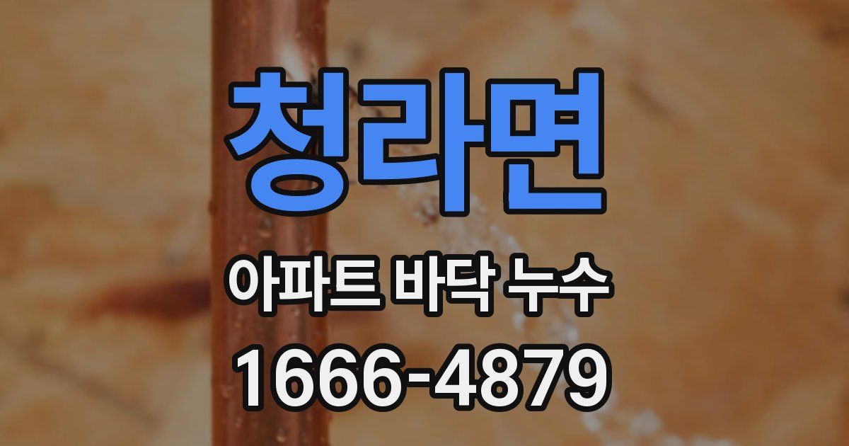 청라면 아파트 바닥 누수