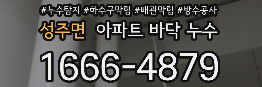 성주면 아파트 바닥 누수