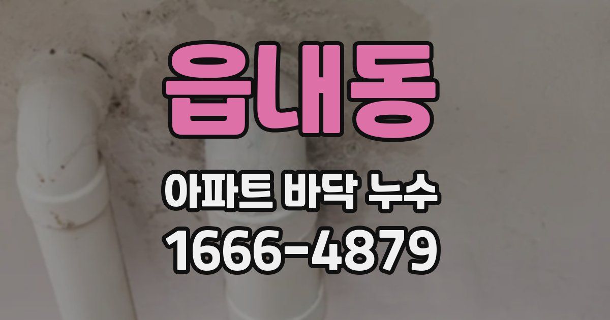 읍내동 아파트 바닥 누수