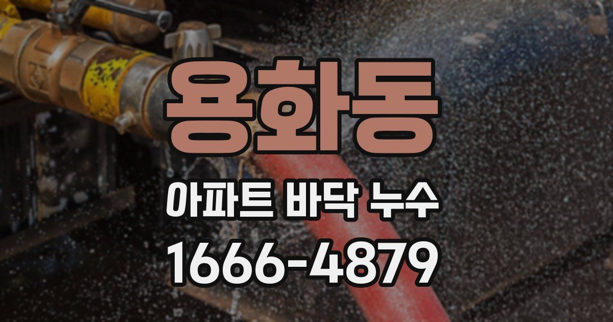 용화동 아파트 바닥 누수